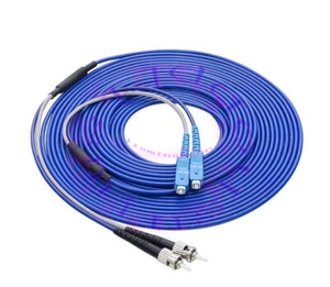 300M Armored Cable SC UPC to ST UPC SM 9/125 Duplex Fiber Optic Patch Cord - Afbeelding 1 van 1