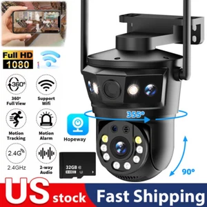 Outdoor Security Camera with Night Vision Voice Alarm PTZ WiFi Surveillance Cam - Picture 1 of 22