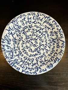 Royal Delft 1653 Women Diskus Plate - Picture 1 of 3