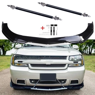 For Chevy Trailblazer SS Front Bumper Lip Splitter Sport Spoiler Black White - Image 1 of 4