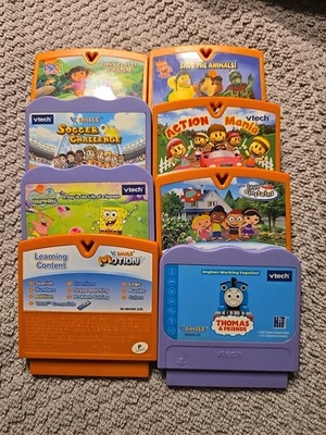 Lot of 8 Vintage Vtech V.Smile Game Cartridges Pre-owned  - Image 1 of 4