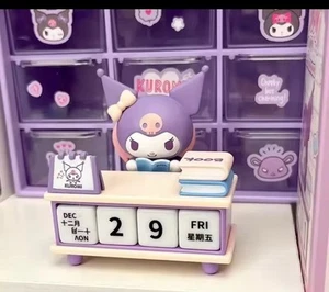 Cute Kuromi Gashapon Desk Calendar Yearly Mini Figure Set Collectible Decor - Picture 1 of 11