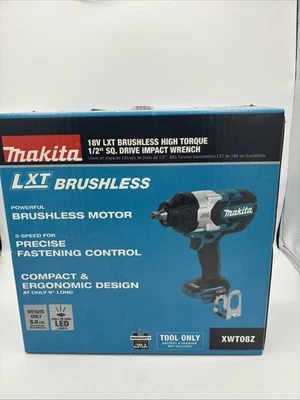 Makita XWT08Z 18V LXT Lithium-Ion 0.5 Inch Cordless Impact Wrench (Tool Only) - Image 1 of 4