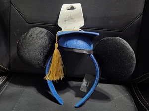 Disney Parks Mickey Ears 2025 Graduation Mickey Ear Headband Tassel Cap Navy NWT - Picture 1 of 5