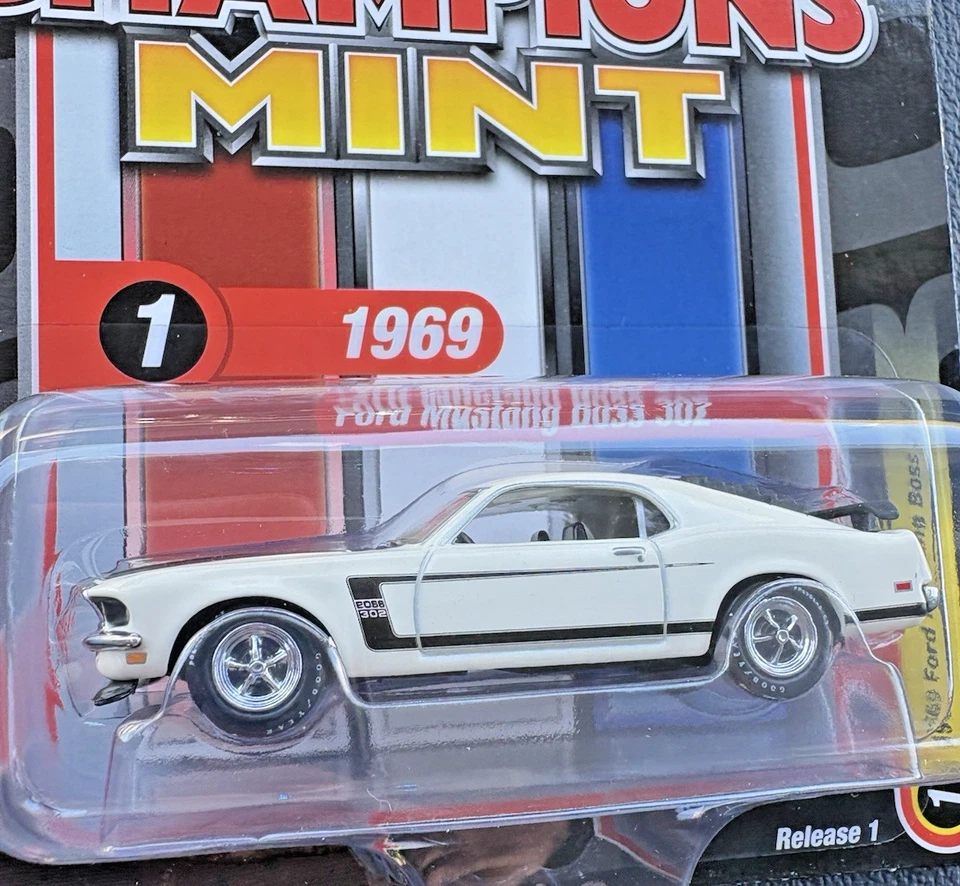 Ford Mustang Boss 302 Limited 1969 1/64 Racing Champions como nuevo Foto 1 de 4