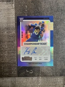 Boleto de campeonato Contenders Ben Skowronek 2021 automático/49 RC Rams Steelers - Imagen 1 de 3