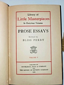 Vintage 1909 "Little Masterpieces Prose Essays" by Nathaniel Hawthorne - Picture 1 of 9
