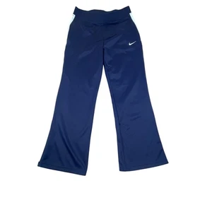 Nike Men’s Navy Blue Polyester Athletic Wide Leg Dri-Fit Pants Size S - Picture 1 of 11