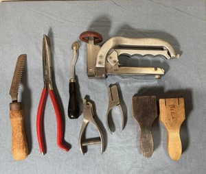 Vintage 8-teiliges Set Schneider- & Polsterwerkzeuge SHUL SON ROMI + mehr - Bild 1 von 18