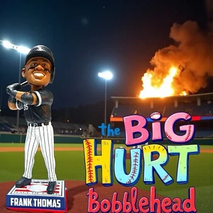 The Big Hurt FRANK THOMAS Chicago White Sox Cooperstown Hall of Fame Bobblehead - Picture 1 of 9
