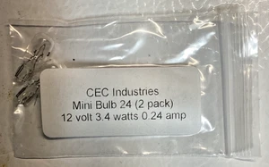 2 pack Miniature light Bulb lamp 24 wedge 24LL - Picture 1 of 4