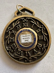 Cara de reloj de bolsillo colgante vintage de latón  - Imagen 1 de 3