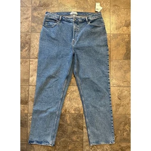 Abercrombie & Fitch 90s Straight Ultra High Rise Jeans Curve Love Size 18R - Picture 1 of 8
