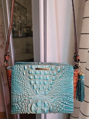 Bolso Bandolera de Cuero Brahmin Hillary Contor Melbourne Colorway HERMOSO COLOR Foto 1 de 4