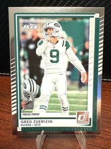 Greg Zuerlein Silver Press Proof /199-2025 Panini Donruss NY Jets NFL SN # Match - Picture 1 of 2