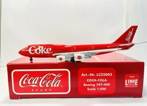 1:500 Herpa Wings Coke Coca Cola Boeing 747-400 Model Plane Art No. LC 25003 - Picture 1 of 6