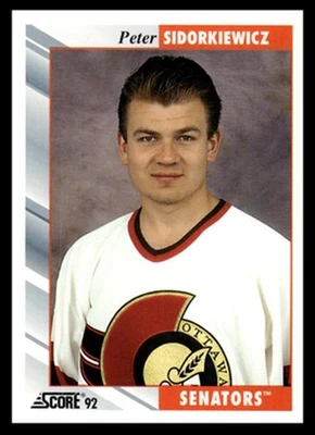 1992 Score Peter Sidorkiewicz #515 Ottawa Senators Base Set NHL Hockey - Image 1 of 2