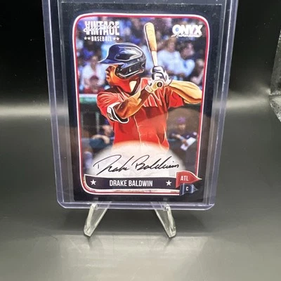 2024 Drake Baldwin Onyx Vintage Extendido Negro En Tarjeta Auto Braves #ed a 10 Foto 1 de 4
