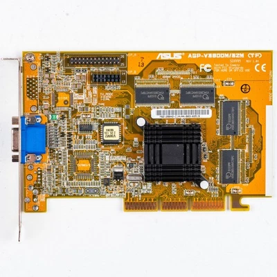 ASUS AGP-V3800M/32M (TF) Nvidia RIVA TNT2 M64 Graphics Card Windows 98 Gaming - Image 1 of 3