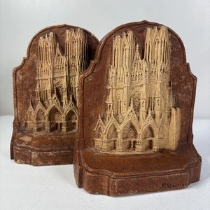 Notre Dame de Reims Dom Buchstütze Paar Gotik Schloss Schule Architektur - Bild 1 von 10