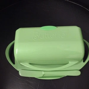 Butterie Flip-Top Butter Dish Green Lime Apple - Picture 1 of 3