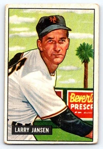 Bowman Larry Jansen 1951 #162 New York Giants relleno/pobre - Imagen 1 de 2