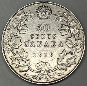 1919 Canada Silver Half Dollar – Stunning Crisp Example.  Free Shipping !! - Picture 1 of 4