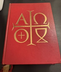 Vintage 1964 Roman Missal Red Leather Tabbed Latin Catholic Pre-Vatican II Mass - Foto 1 di 18