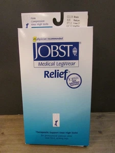 JOBST Relief Compression Knee High Black Socks Medium Closed Toe 20-30mmHg NIP - Picture 1 of 4