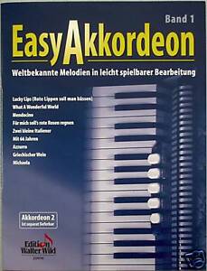 Akkordeon Noten : Easy Akkordeon Band 1 leicht - leMittel Weltbekannte Melodien 