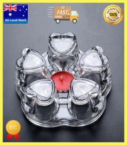 Glass Teapot Warmer Heart Shaped Warmer Candle Holder Warming Base Tealight HQ - Picture 1 of 9