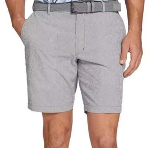 Walter Hagen Clubhouse Shorts Men's 40 Blue Seersucker Flat Front Golf SRT323 - Picture 1 of 12