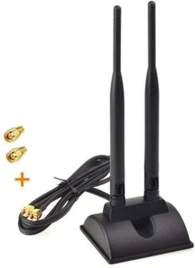 Antenne WiFi RP-SMA Antenne Double Bande 2,4 GHz 5,8 GHz pour Carte Réseau WiFi PCI-E - Photo 1/7