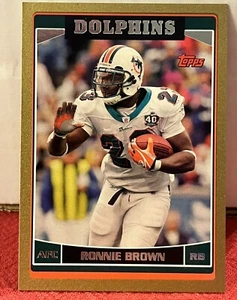 2006 Topps Gold Ronnie Brown ROOKIE #’d 0484/2006 Miami Dolphins /Auburn - Picture 1 of 2