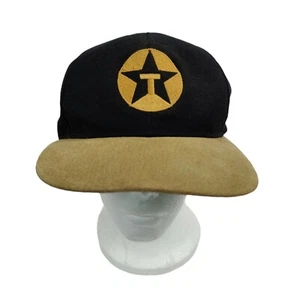 Vintage TEXACO Dealer Hat Cap Snapback Chamois Bill Brim Swingster Made USA - Picture 1 of 8