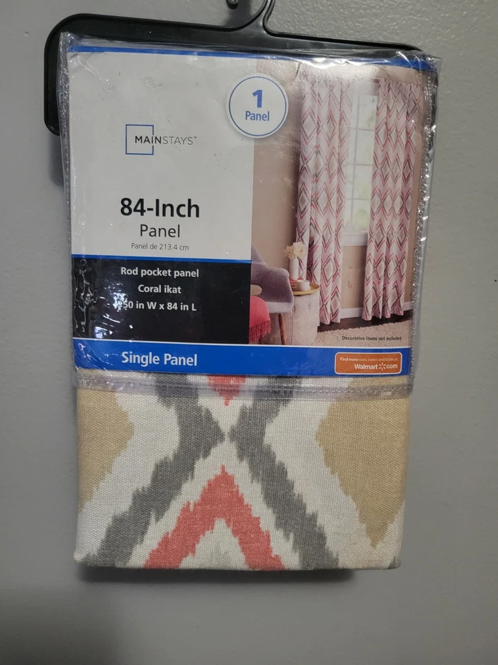 Panel de bolsillo de varilla Mainstays de 84 pulgadas (2) paquete de panel nuevo en paquete Foto 1 de 1