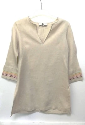 Tunique IRENE VAN RYB, écrue, brodée, Taille 36, TBE - Photo 1/4