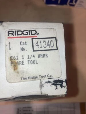 Ridgid 41340 E-61 1-1/4" Hardened Steel Hammer-Type Flaring Tool - Image 1 of 4