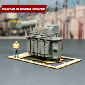 Diorama 1/87 Three-phase Oil Immersed Transformer Railway Scene Model Accessory - Picture 1 of 17