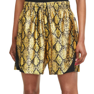 Nike Women's Dri-Fit Rebel Fly Basketball Shorts S Gold Black Loose Active