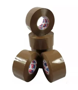 BIG TAPE BROWN 48mmx150M LOW NOISE PACKAGING PARCEL PACKING SINGLE ROLL STRONG - Picture 1 of 2