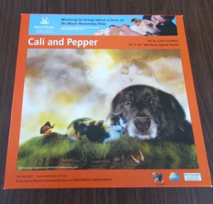 2013 Best Friends Animal Society-"Cali & Pepper" 500 Pc. Jigsaw Puzzle- 24"x18" - Picture 1 of 5