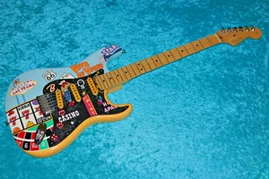 Vegas Hand Painted Fender American standard Stratocaster strat USA vintage desig - Picture 1 of 5