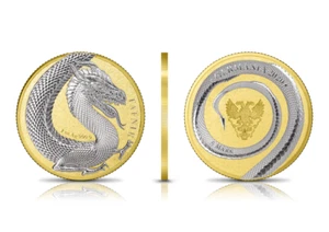 5 Mark Germania Beasts - Dorado + Oro Amarillo Fafnir 1 oz Plata 2020 - Imagen 1 de 5