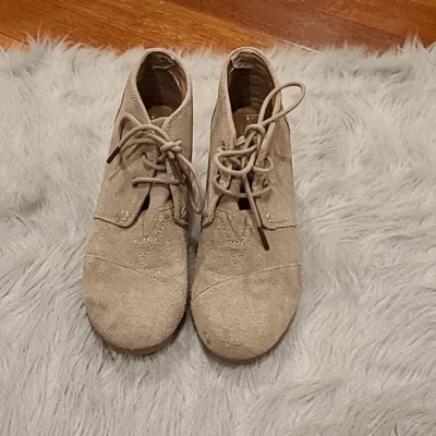 Toms Mujer Kala Cuña Botín Desierto Taupe Suave Talla 8 Foto 1 de 4