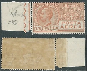 1926-28 REGNO POSTA AEREA EFFIGIE 1,50 LIRE FILIGRANA LETTERA MNH ** - FL07-4 - Picture 1 of 1