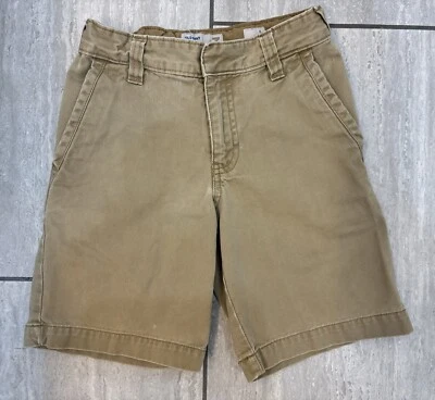 Old Navy Boys Khaki Beige Adjustable Waist Shorts Size 6 Uniform, Cute! - Image 1 of 4