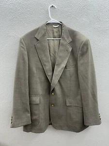 Cross & Winsor Mens Suit Coat Size 46R Brown Double Button Up Blazer - Picture 1 of 11