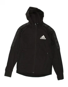 Adidas Herren Grafik Reißverschluss Hoodie Pullover Medium schwarz Baumwolle WO12 - Bild 1 von 3