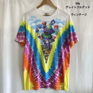 Camiseta Tie Dye Grateful Dead 00s Vintage Talla M Azul Algodón Usada - Imagen 1 de 11